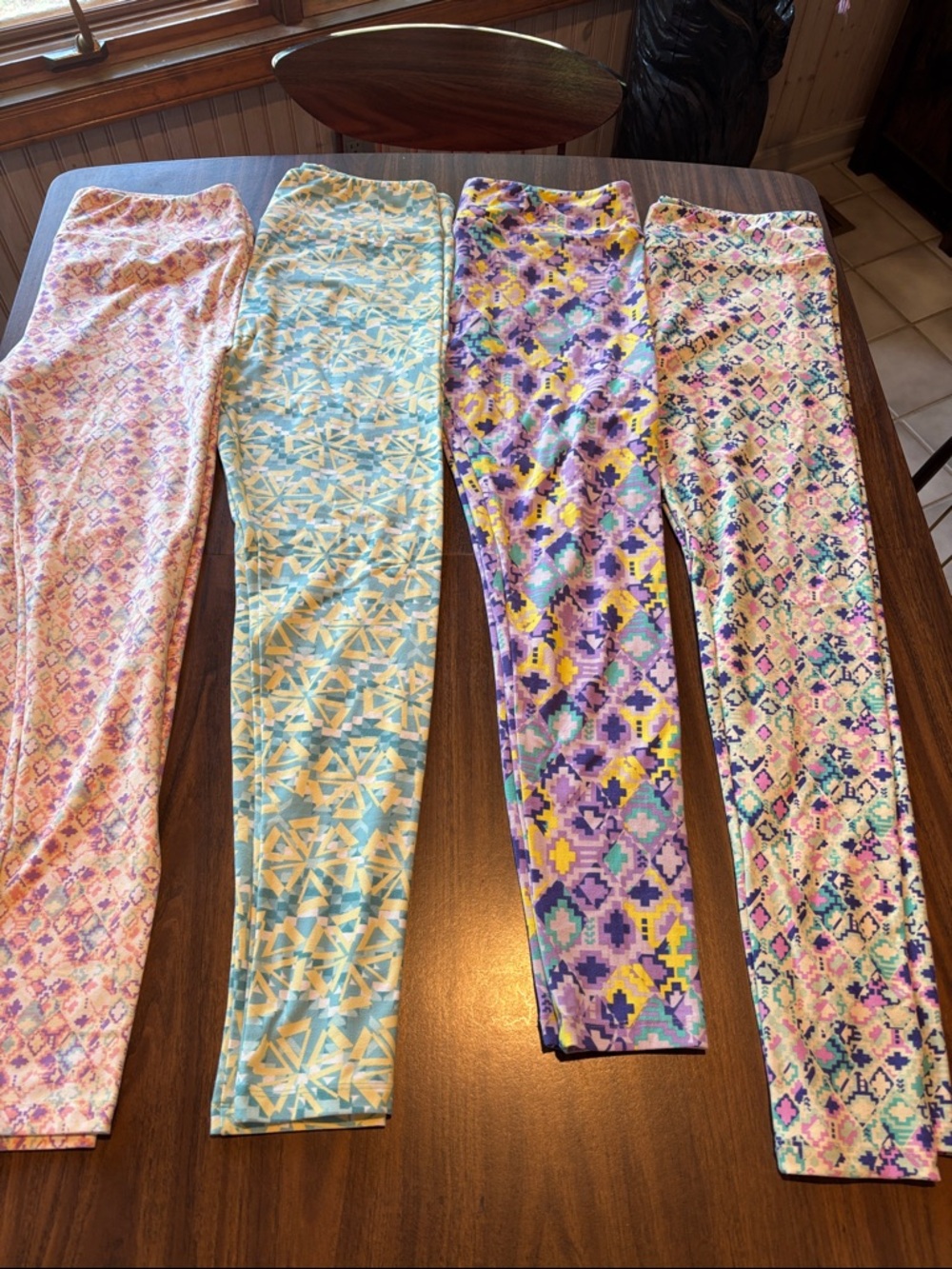 LuLaRoe Bundle  Multicolor Patterned Leggings -  size T/C